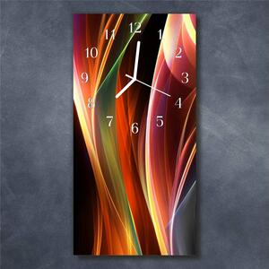 Nástěnné hodiny obrazové na skle - Abstrakt barevný I