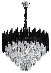 Toolight Závěsné osvětlení Vintage Crystal C5 G063-CP 50cm černé