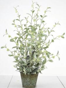 Umělá dekorační rostlina v kovovém květináči 75cm