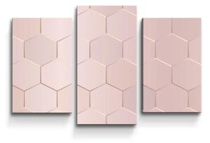 Sablio Obraz - 3-dílný Rose gold - 75x50 cm