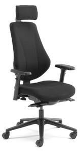 AJ Produkty Kancelářská židle ALFORD, s područkami a opěrkou hlavy, černá