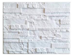 3D - PVC omyvatelný obkladový panel - Břidlice štípaná bílá