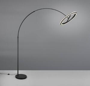 Trio Lighting LED stojací lampa Amador, černá, výška 205 cm, kov, stmívatelný, Černá, Obývací pokoj / jídelna, kov, Moderní