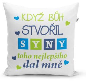Sablio Polštář Když Bůh stvořil syny: 40x40 cm