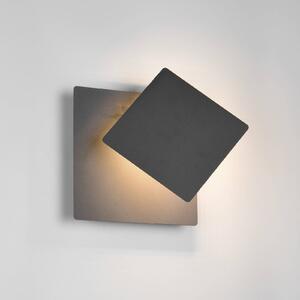 Trio Lighting LED nástěnné světlo Mio, matná černá, šířka 18 cm, kov, Černá, Obývací pokoj / jídelna, kov, Moderní