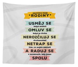 Sablio Deka Pravidla naší rodiny: 150x120 cm