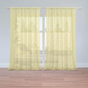 Sablio Záclony Červené kroužky na žluté: 2ks 150x250cm