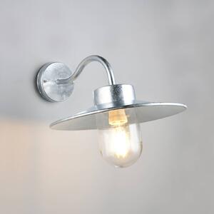 Trio Lighting Venkovní nástěnné svítidlo Tana, zinková barva, výčnělek 41 cm, kov, IP44, stmívatelný, Hliník / šedá / zinek, kov