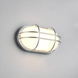 Trio Lighting Venkovní nástěnné svítidlo Tumen, zinková barva, šířka 26 cm, kov, IP44, stmívatelný, Hliník / šedá / zinek, kov