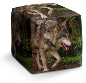 Sablio Taburet Cube Vlk - 40x40x40 cm