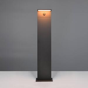 Trio Lighting LED osvětlení cesty Ravi, antracitová barva, výška 100 cm, senzor, IP54, Černá, Hliník, Moderní