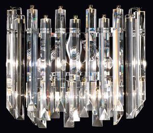 Nástěnné světlo Cristalli sklo Murano chrom 38 cm