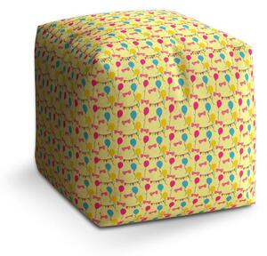 Sablio Taburet Cube Nafukovací balonky - 40x40x40 cm