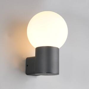 Trio Lighting Venkovní nástěnné svítidlo Mures, antracitová barva, výška 28 cm, kov, stmívatelný, Černá, Hliník, Moderní