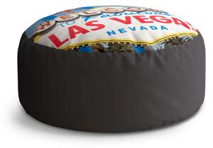 Sablio Taburet Circle Welcome to Las Vegas: 38x48 cm