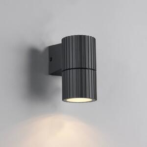Trio Lighting Venkovní nástěnné svítidlo Parana, antracitová barva, výška 11 cm, kov, stmívatelný, Černá, Hliník, Moderní