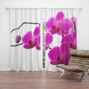 Sablio Závěs Fialové orchideje: 2ks 140x250cm
