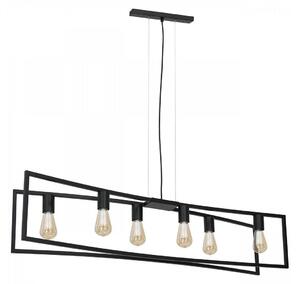 Lustr na lanku TUNJA 6xE27/60W/230V černá