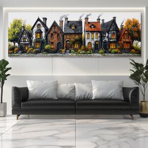 Obraz na plátně - Malé náměstí v El Tobar FeelHappy.cz Velikost obrazu: 60 x 20 cm