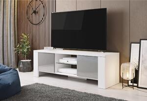 Cama Televizní stolek WEST Barva nábytku: Bílý mat/šedý lesk