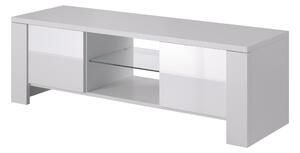 Cama Televizní stolek WEST Barva nábytku: Bílý mat/šedý lesk