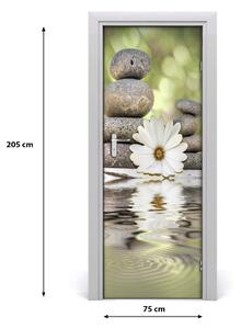 Fototapeta na dveře Kameny a květiny 75x205 cm