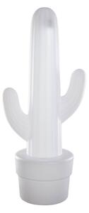 Venkovní stojací lampa bílá vč. dobíjecího LED IP65 - Kaktus