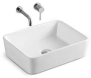 Erga Belle, umyvadlo na desku 480x370x130 mm, bílá lesklá, ERG-V03-YT-038-WH