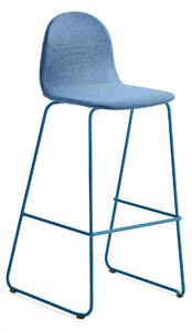 AJ Produkty Barová židle GANDER, výška sedáku 790 mm, polstrovaná, modrá