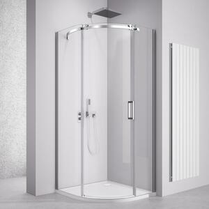 Polysan Polysan, THRON SQUARE čtvrtkruhová sprchová zástěna 900x900mm, čiré sklo, levá, TL2690-5002