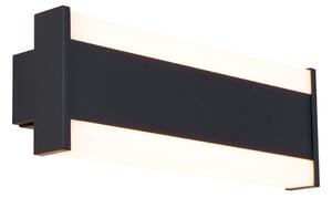 Moderní nástěnné svítidlo černé 30 cm vč. LED CCT IP54 - Vanya