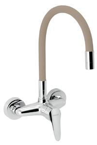 Novaservis Novaservis, Dřezová baterie s elastickým ramenem 150mm, béžová-chrom, 94480-0BE