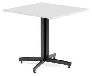 AJ Produkty Kavárenský stolek SANNA, 700x700 mm, bílá/černá