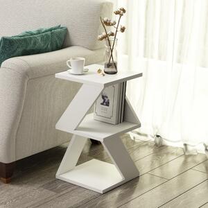 Přístavný stolek ALBENI bílá