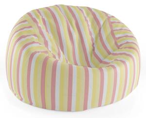 Sablio Sedací vak Cocoon Žlutorůžové pruhy - 75 x 45 x 35 cm