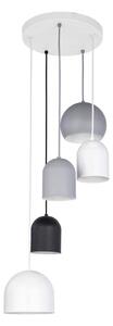 Lustr na lanku TEMPRE 5xE27/15W/230V bílá/šedá/černá