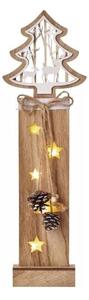 EMOS ZY2333 LED vánoční strom dřevěný, 48cm, 2× AA, teplá bí
