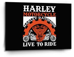 Sablio Obraz Harley-Davidson Live to ride - 90x60 cm