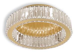 Toolight Toolight, LED křišťálové stropní svítidlo 40cm, 24W, 4000K, 1120lm, APP1720-C, zlatá matná, OSW-09301