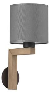 TK Lighting Nástěnná lampa TROY 1xE27/15W/230V šedá/dřevo TK4221