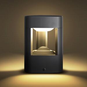Lucande LED stojací lampa Pirron, 20 cm, trojúhelníková, IP54