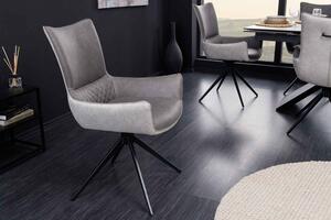 Designová otočná židle Wendell šedá / světle šedá