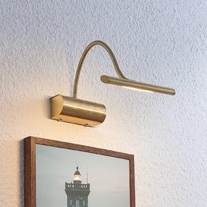 Lindby LED světlo nad obraz Rakel s ramenem, mosaz mat, stmívatelný, Mosaz / zlato, Obývací pokoj / jídelna, kov, Moderní
