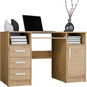 PC stůl se šuplíky a skříňkou BELLUNO - dub artisan