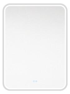 Mereo Mereo, LED zrcadlo hranaté 60x80 cm z rámu z broušené oceli, MER-CN171S