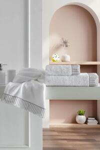 Osuška NOVA s krajkou 85x150 cm - Bílá, Soft Cotton