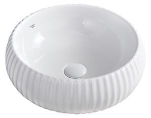 BPS-koupelny Keramické umyvadlo na desku HYD-NI-WH-400 ⌀ 40 cm, bílé