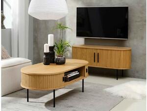 Designový TV stolek Vasiliy 120 cm přírodní dub