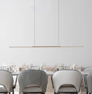 PURE Závěsné světlo Surface, bronzová, 125 cm, hliník, 3 000 K, stmívatelný, Bronz / starožitná mosaz, Obývací pokoj / jídelna, Hliník, Moderní