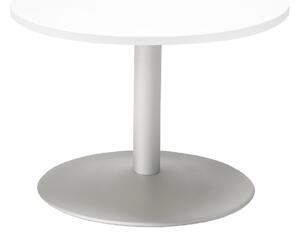 AJ Produkty Konferenční stolek MONTY, Ø700 mm, bílá/hliníkově šedá